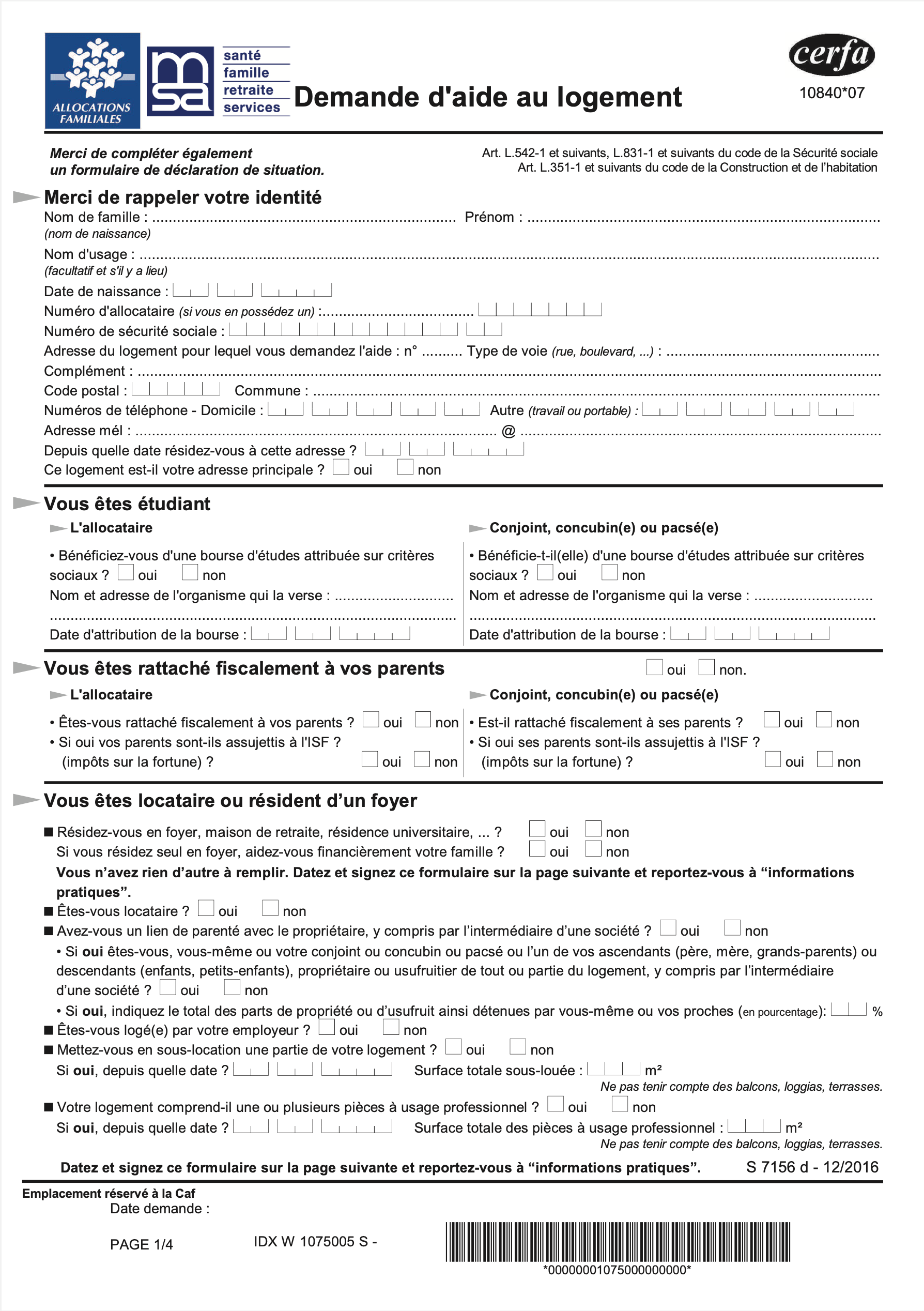 Cerfa Demande De Cadastre Matrice Cadastrale Imprimer DUZNS